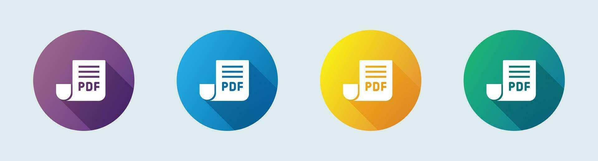 pdf sólido icono en plano diseño estilo. formato señales vector ilustración.