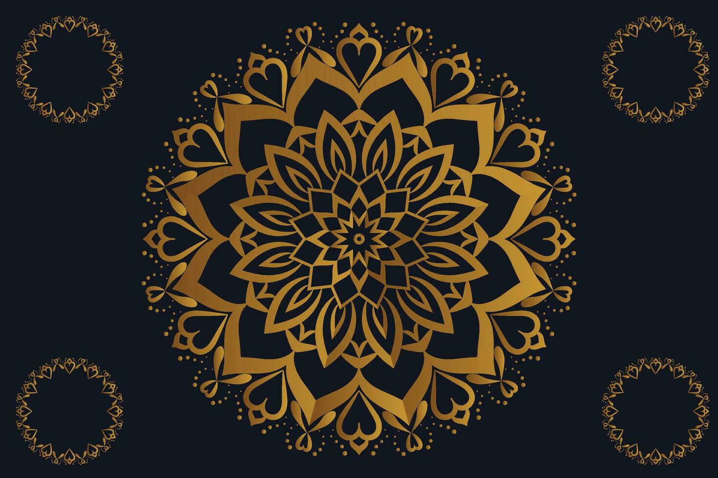 Luxury Golden Mandala Background Square vector