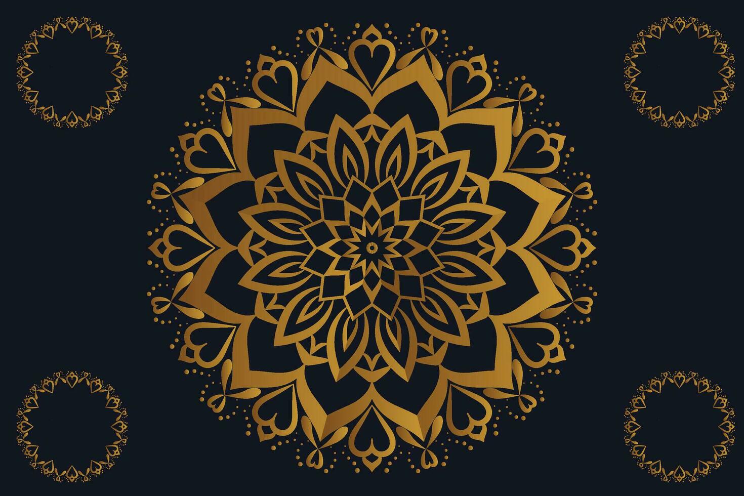 Luxury Golden Mandala Background Square vector