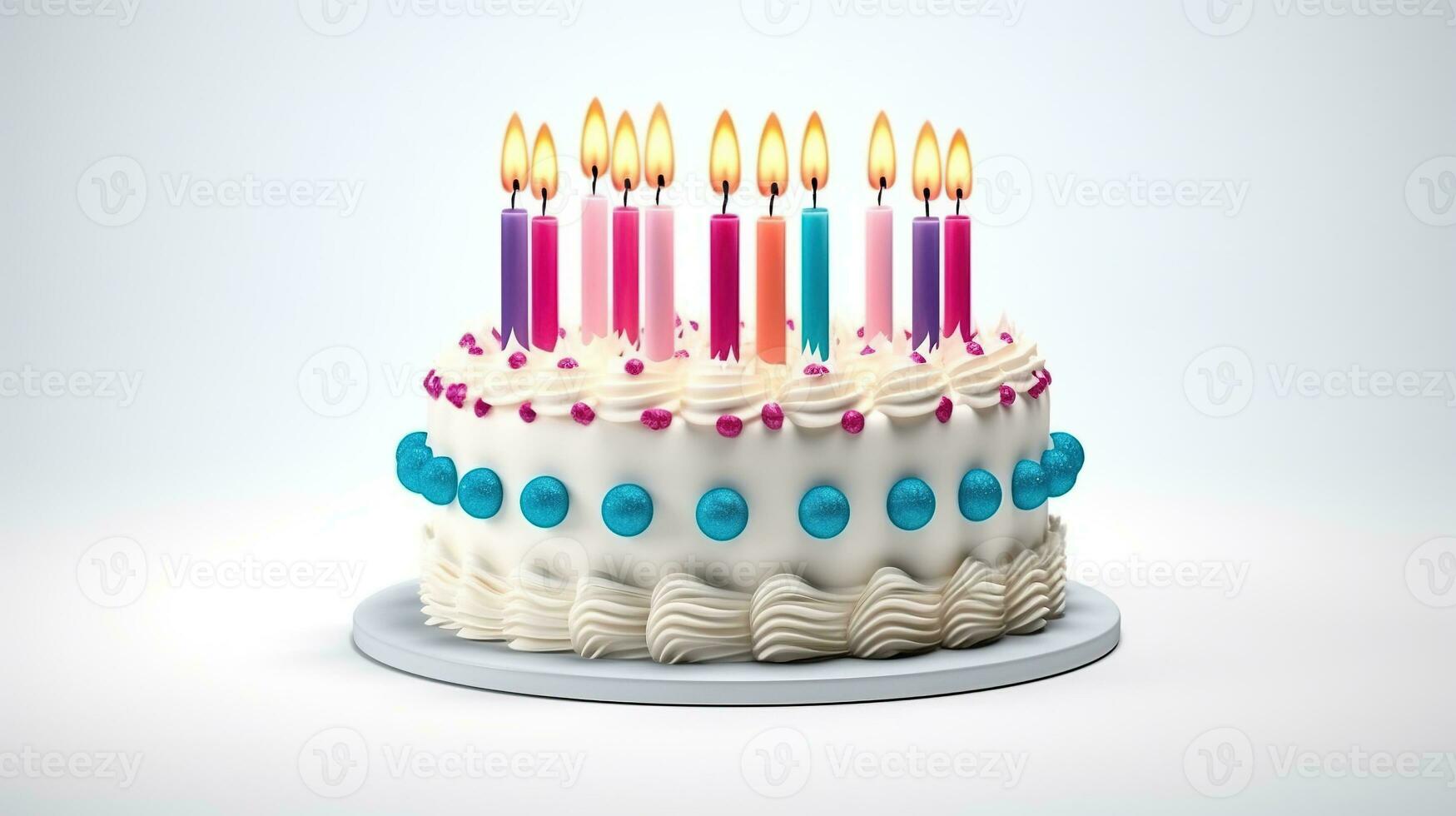 ai generado rosado cumpleaños pastel con oro velas y bengalas celebrar  35845315 Foto de stock en Vecteezy
