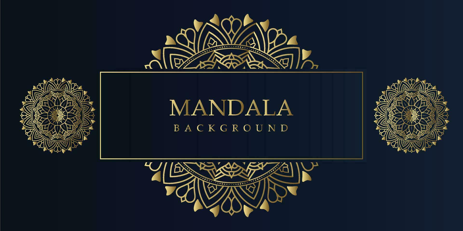 Luxury Mandala Background with Golden Arabesque Pattern - Eastern Style Decorative Mandala vector