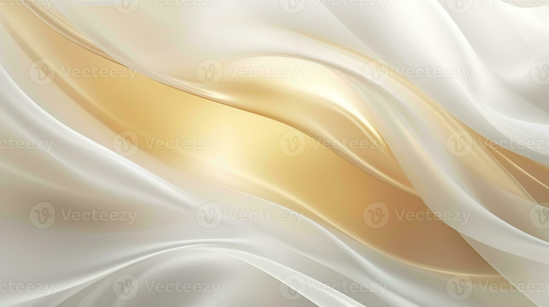 Abstract White and Gold Textile Transparent Fabric, soft Light Background for Beauty Products photo