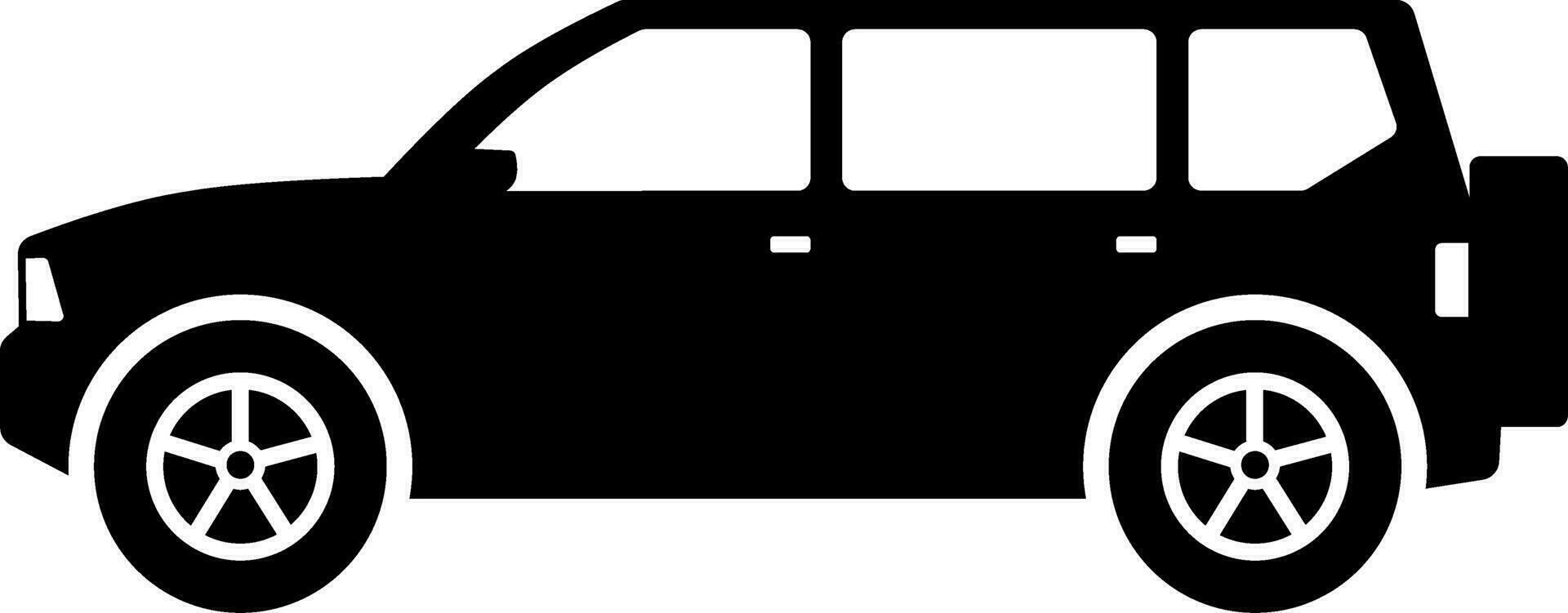 SUV car icon vector. Sport utility vehicle silhouette for icon, symbol or sign. SUV car graphic resource for transportation or automotive vector
