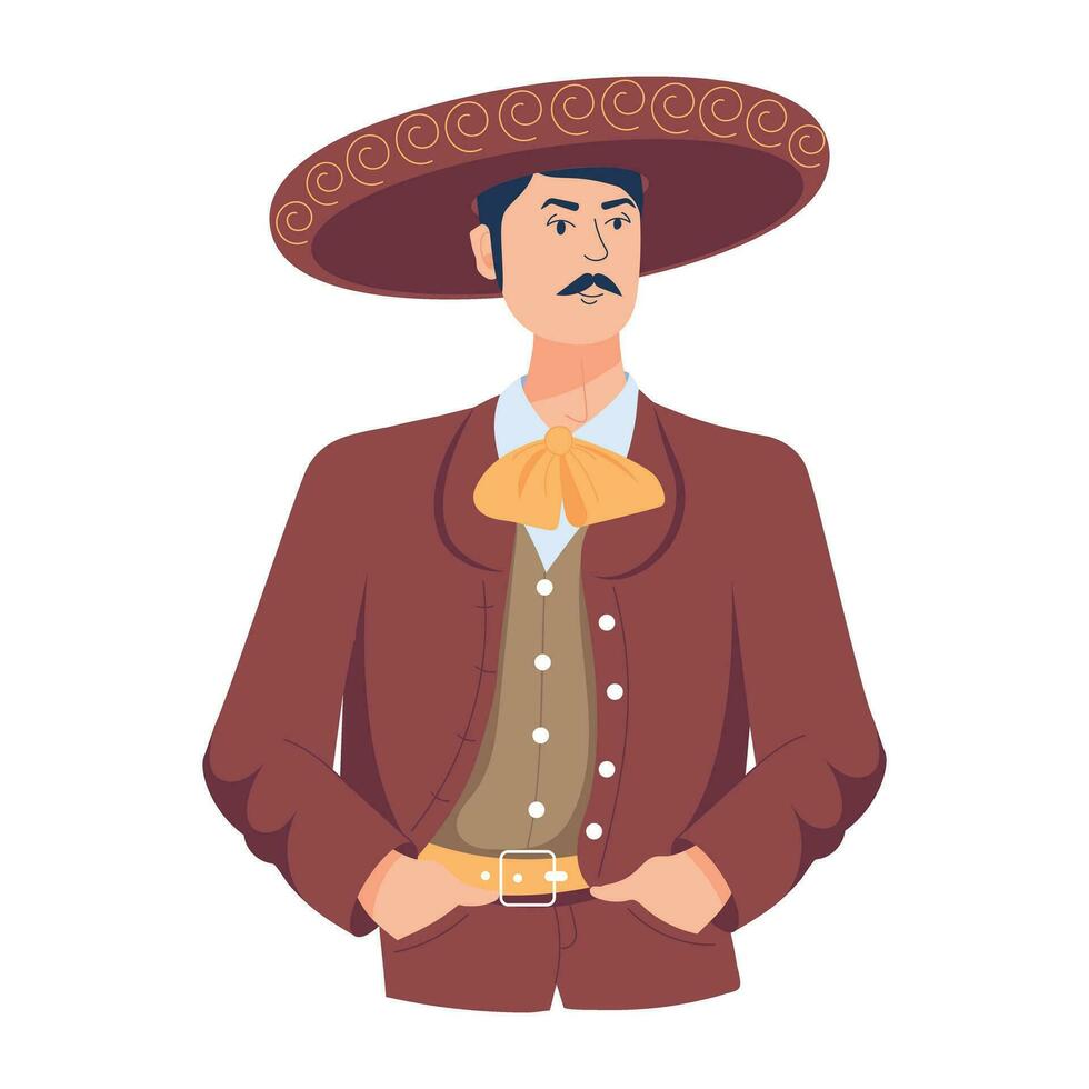 Trendy Mariachi Musician vector