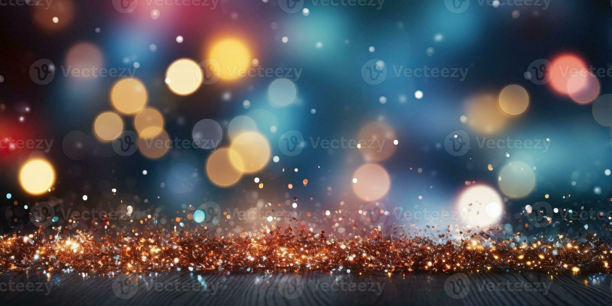 reluciente luces bokeh antecedentes. Navidad y nuevo año concepto ai generado foto