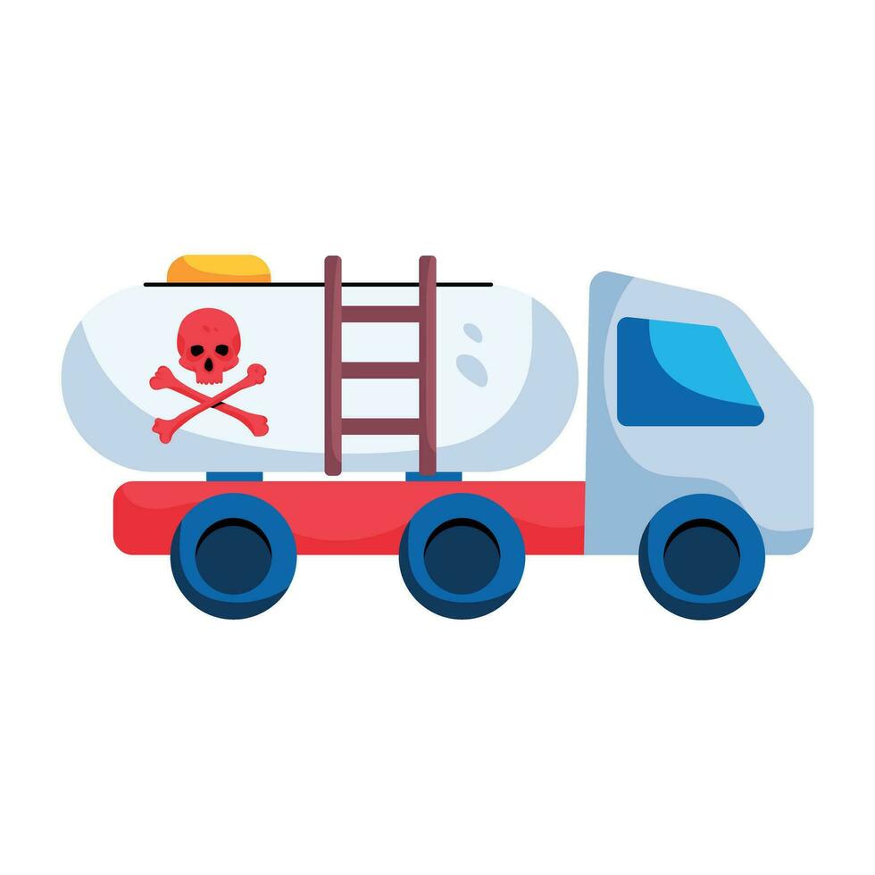 Trendy Danger Truck vector