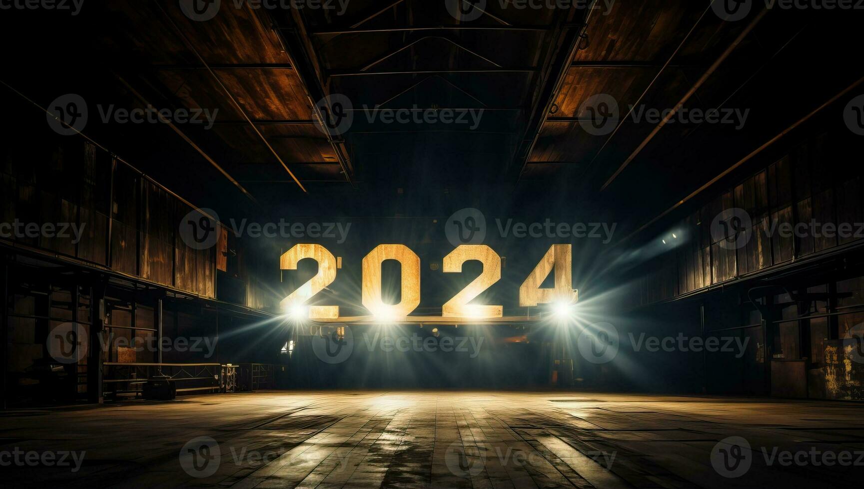 nuevo año 2024. nuevo año concepto. ai generado. foto