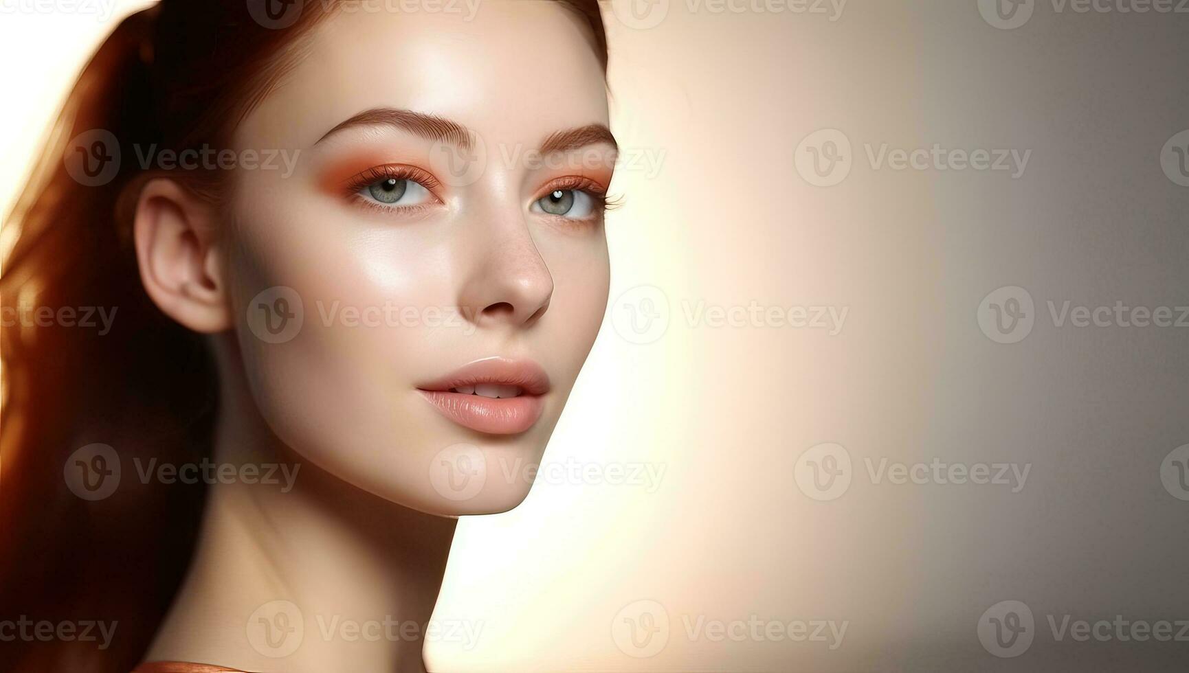 Portrait of a woman with a fancy makeup. AI generative 33552391 Stock Photo  at Vecteezy