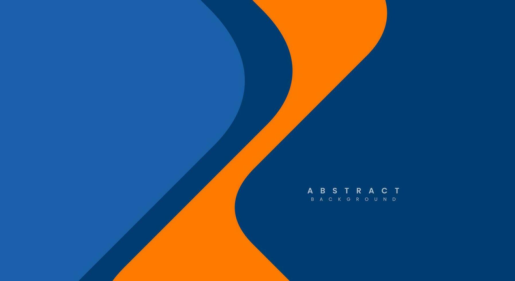 Simple flat blue and orange background vector