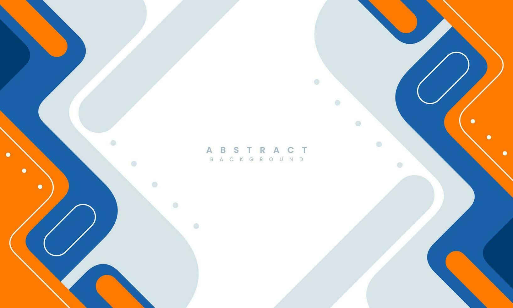 Blue and orange flat geometric background vector