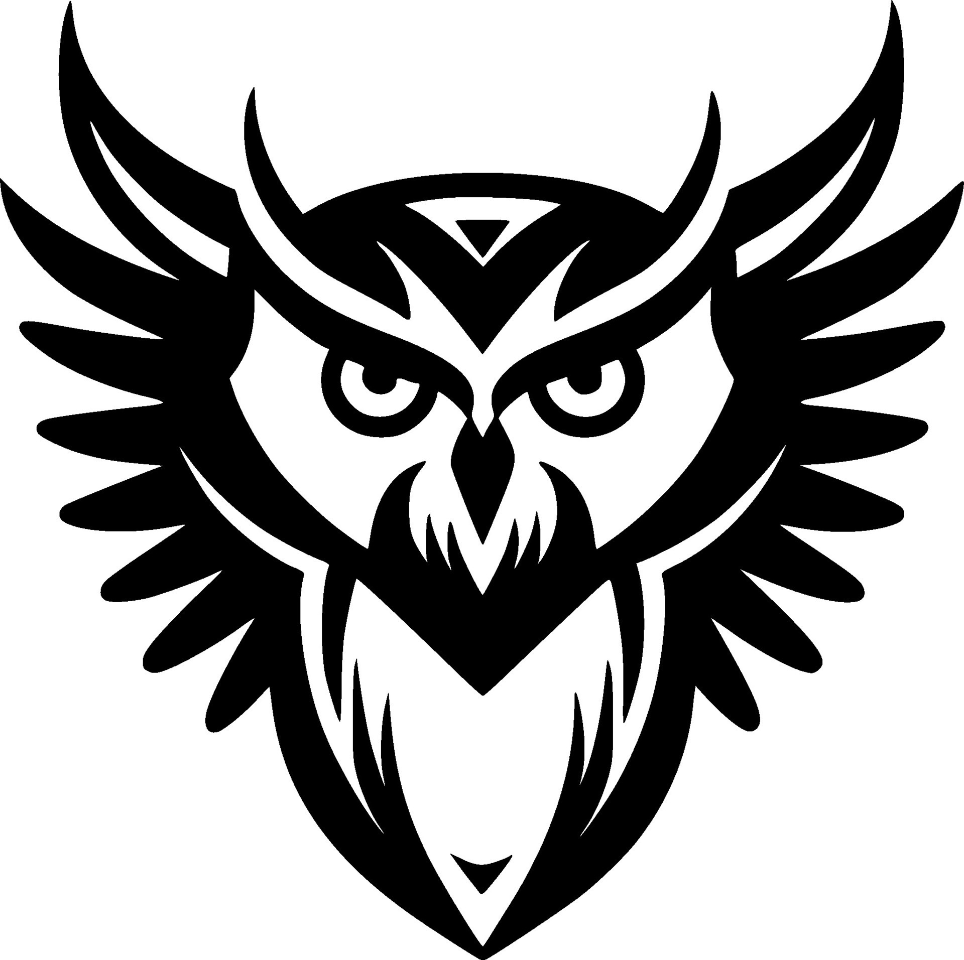 Owl, Black and White Vector illustration 33095246 Vector Art at Vecteezy