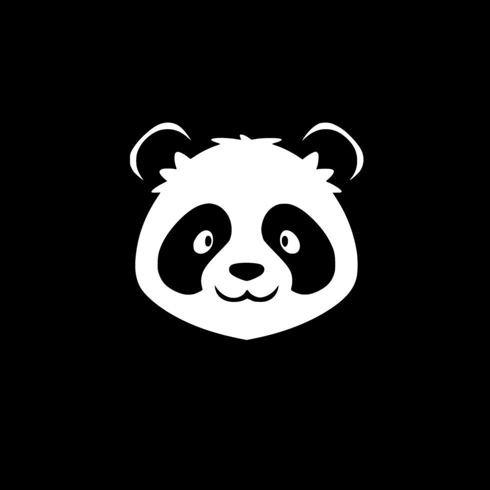 Panda, Minimalist and Simple Silhouette - Vector illustration