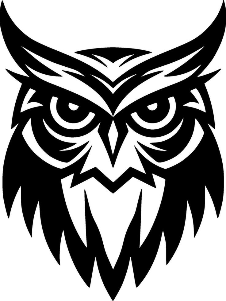 Owl - Minimalist and Flat Logo - Vector illustration