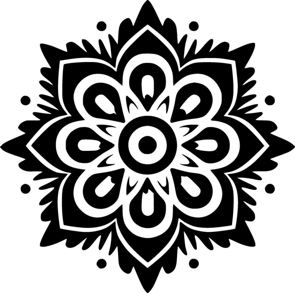 Mandala, Minimalist and Simple Silhouette - Vector illustration