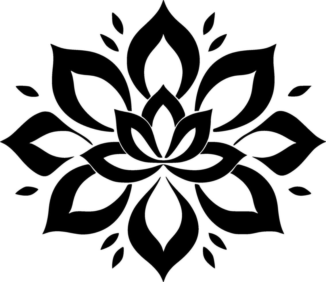 Mandala - Minimalist and Flat Logo - Vector illustration