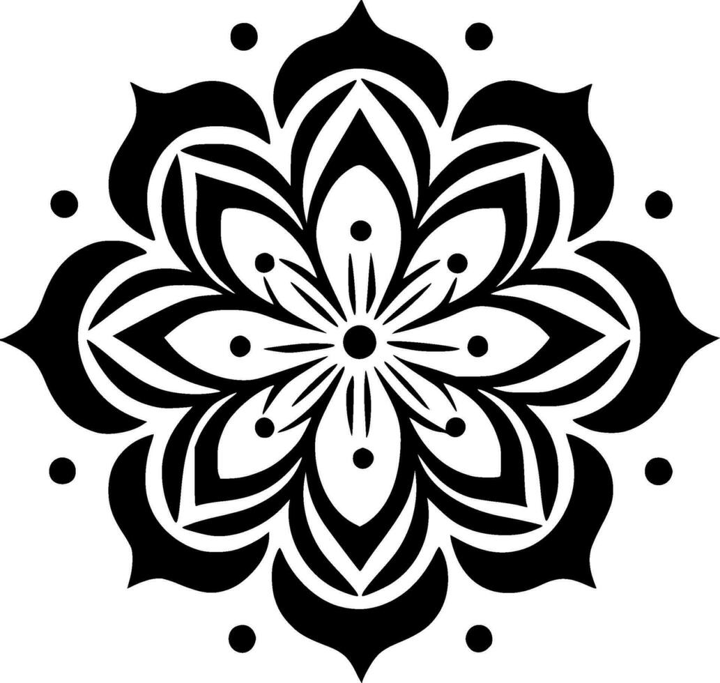 Mandala - Minimalist and Flat Logo - Vector illustration