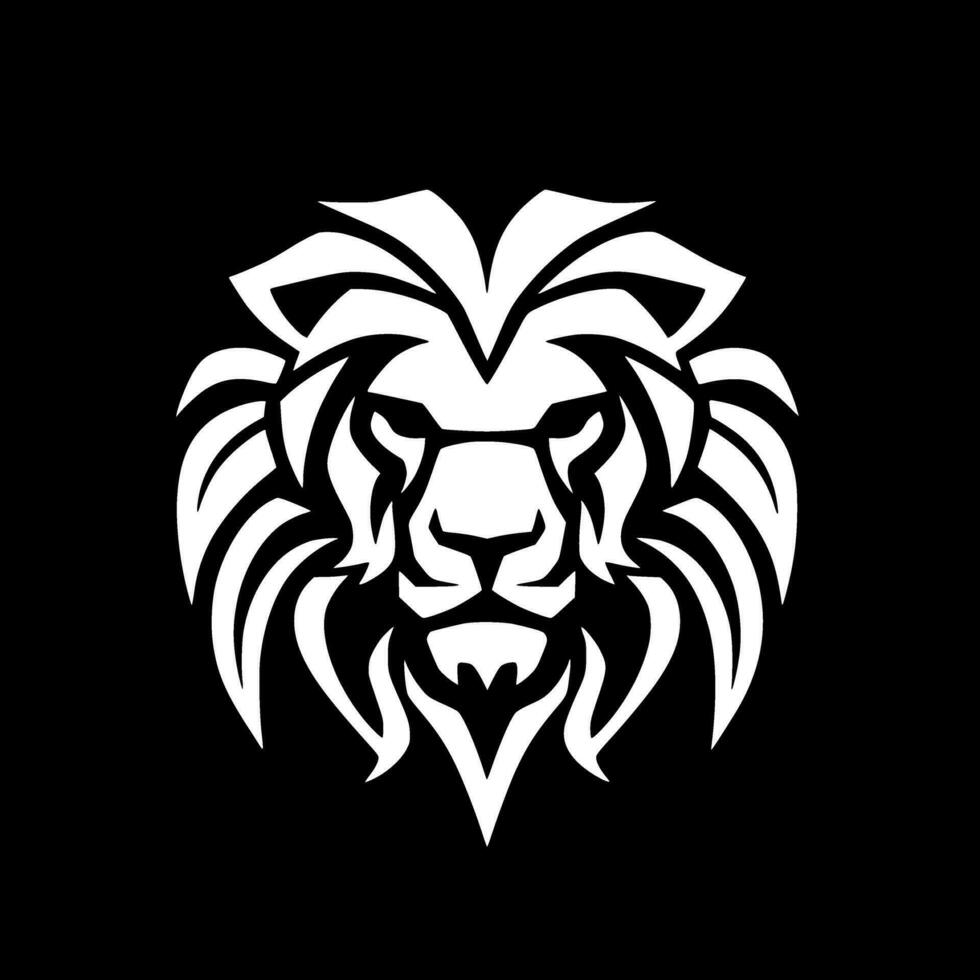 Lion, Minimalist and Simple Silhouette - Vector illustration