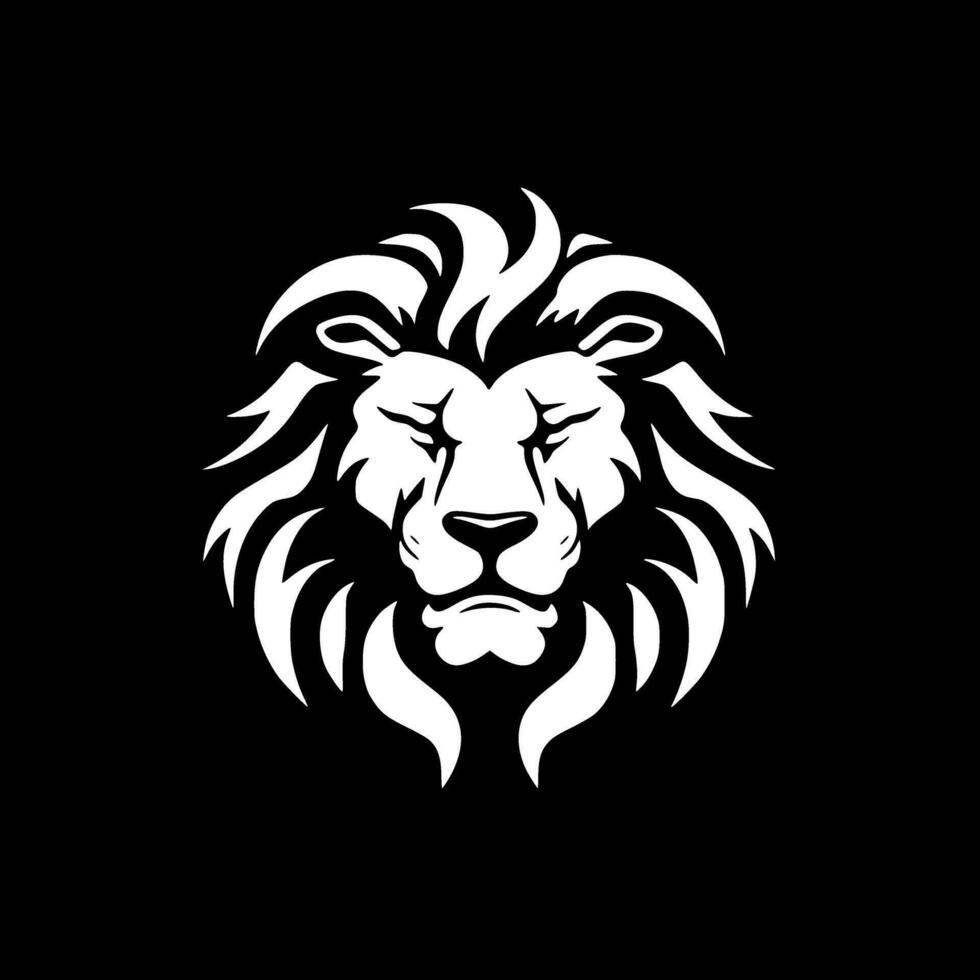 león - minimalista y plano logo - vector ilustración