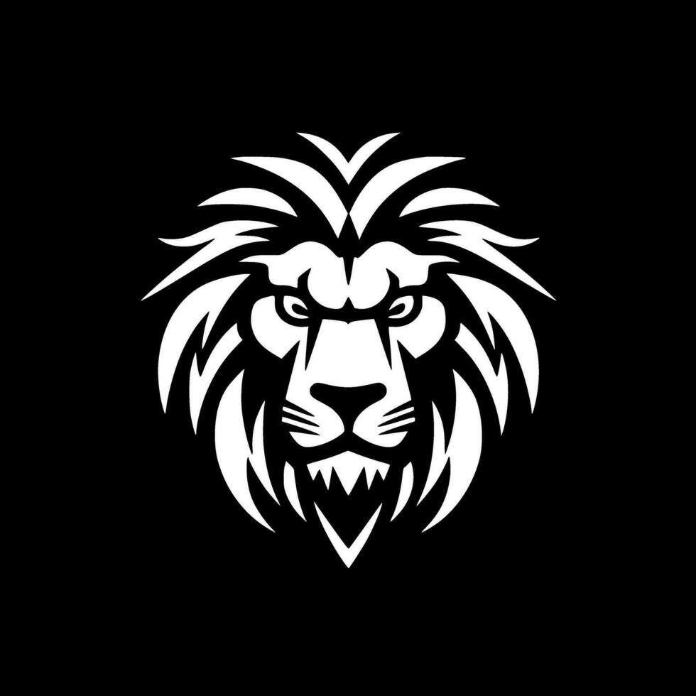 Lion, Minimalist and Simple Silhouette - Vector illustration