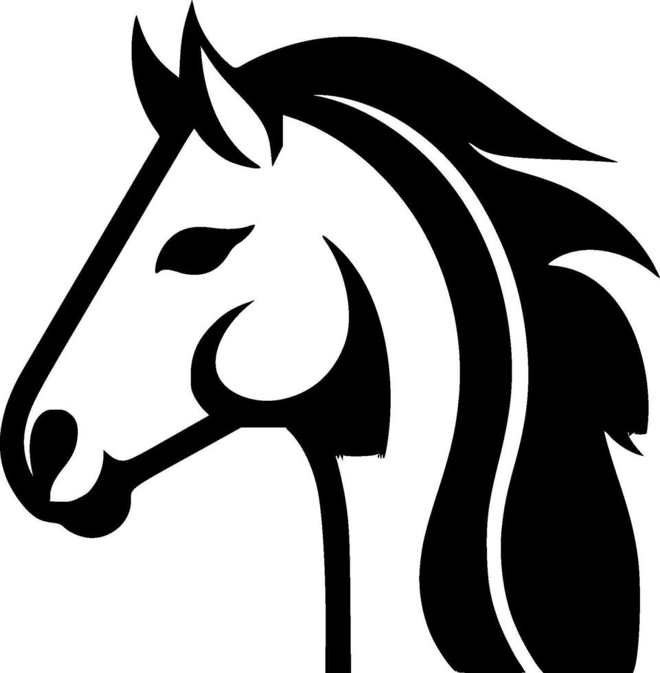 caballo - minimalista y plano logo - vector ilustración