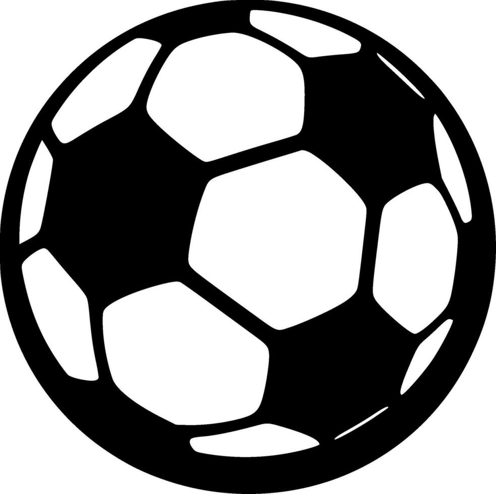 fútbol, negro y blanco vector ilustración