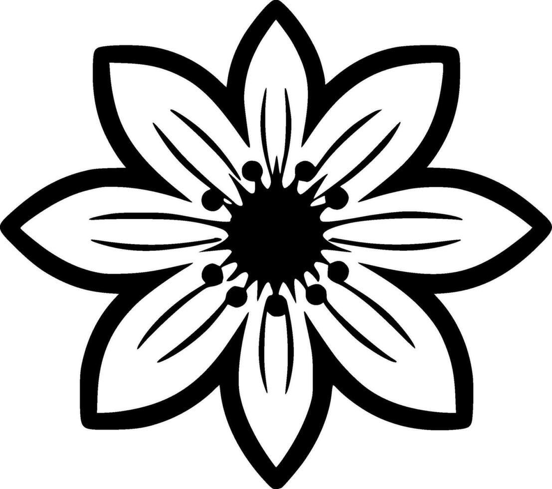 Flower, Minimalist and Simple Silhouette - Vector illustration