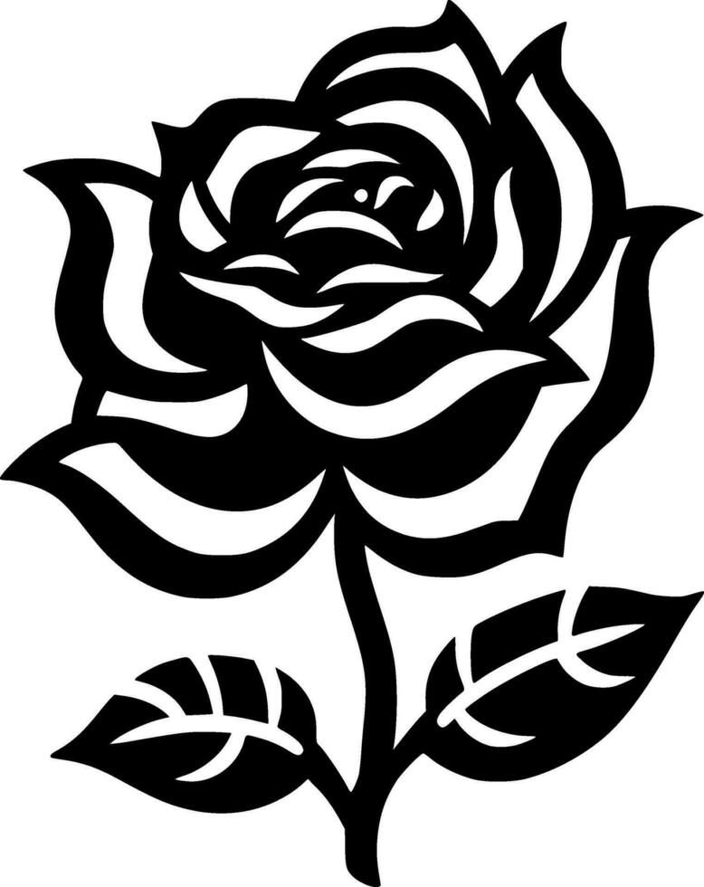 Flower, Minimalist and Simple Silhouette - Vector illustration
