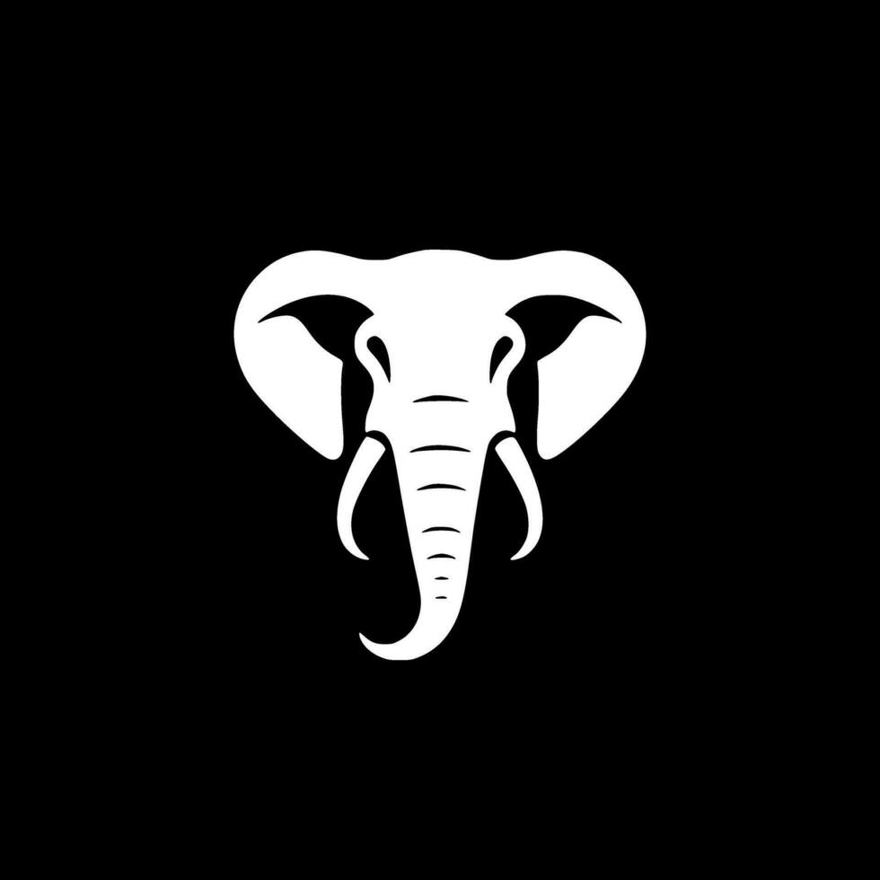 Elephant, Minimalist and Simple Silhouette - Vector illustration