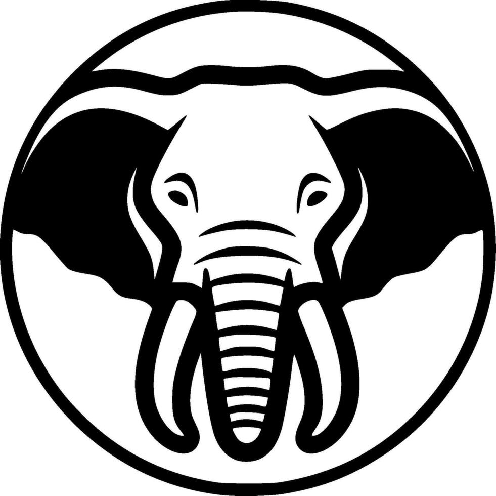 elefante - minimalista y plano logo - vector ilustración