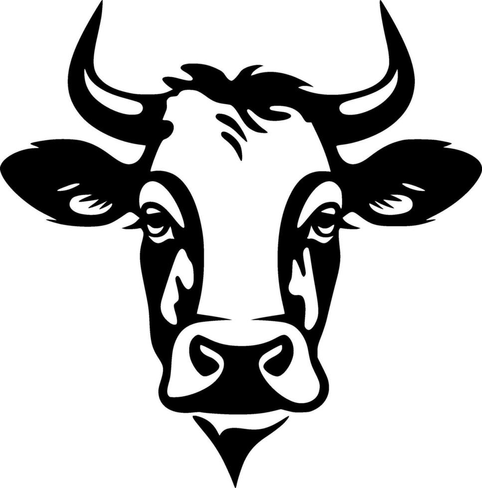 vaca - minimalista y plano logo - vector ilustración