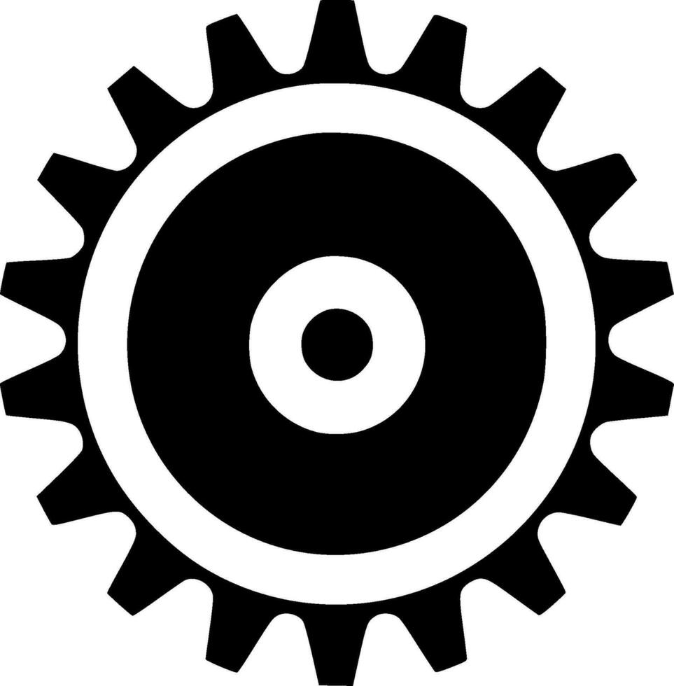 Gear - Minimalist and Flat Logo - Vector illustration