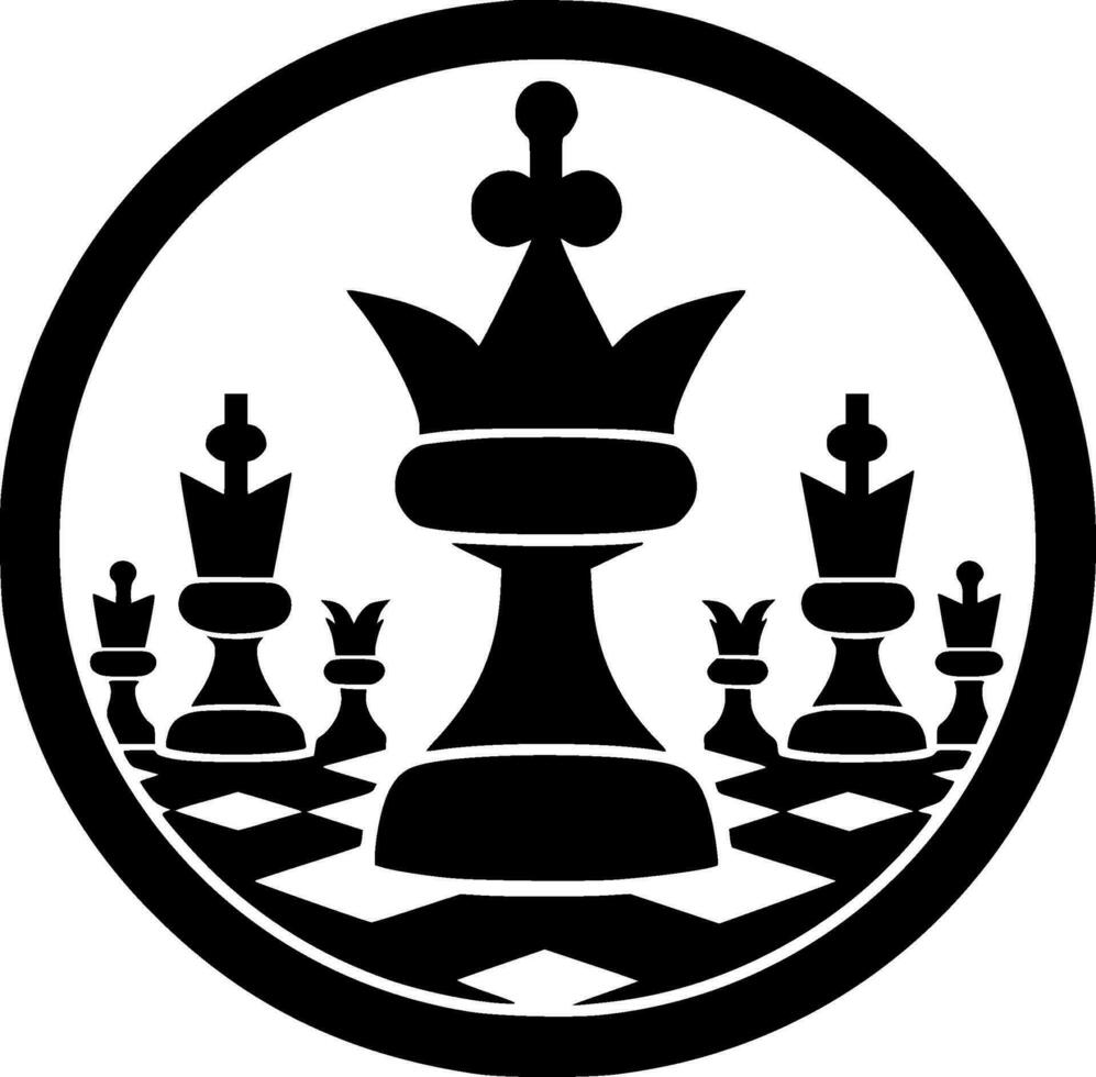 Chess, Minimalist and Simple Silhouette - Vector illustration