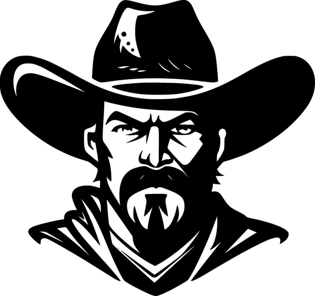 Cowboy - Minimalist and Flat Logo - Vector illustration