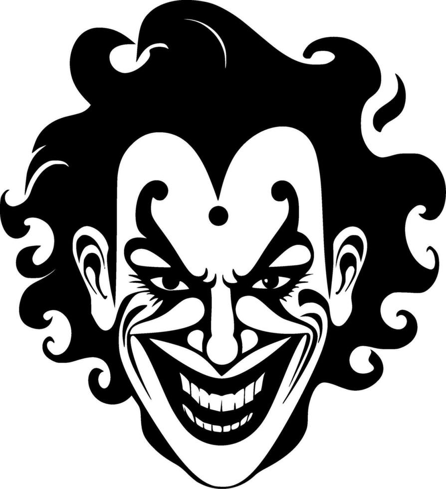 Clown, Minimalist and Simple Silhouette - Vector illustration