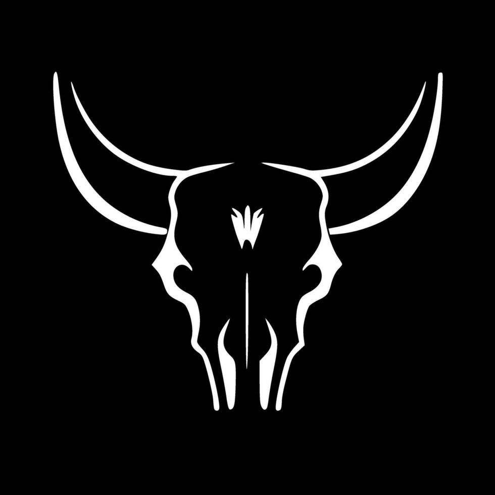 Cow Skull, Minimalist and Simple Silhouette - Vector illustration