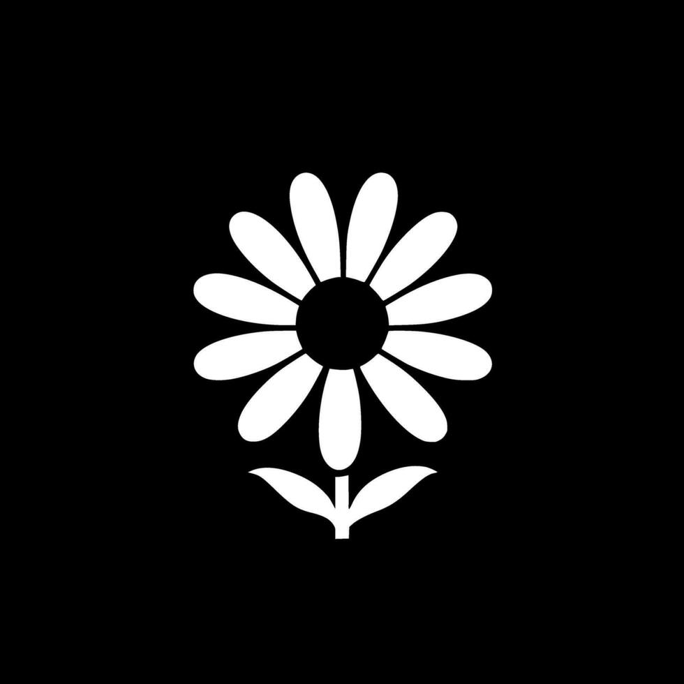 Daisy, Black and White Vector illustration