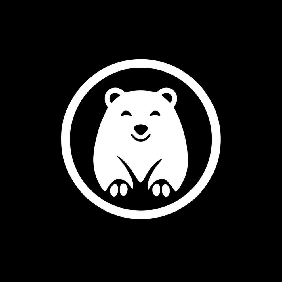 Bear, Black and White Vector illustration