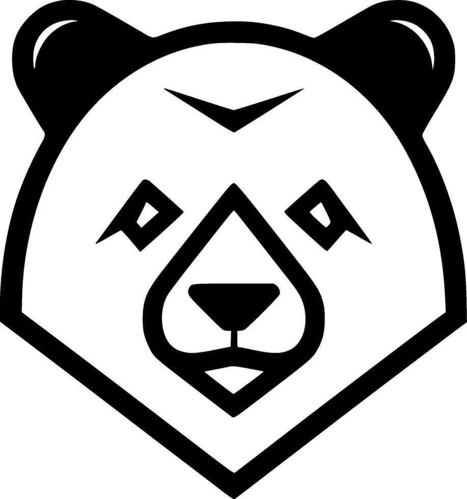 Bear - Black and White Isolated Icon - Vector illustration