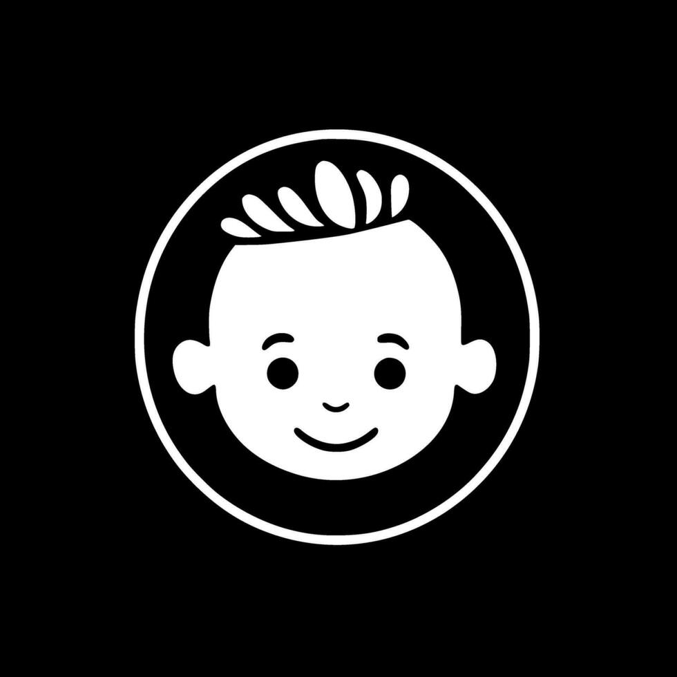 Baby - Black and White Isolated Icon - Vector illustration