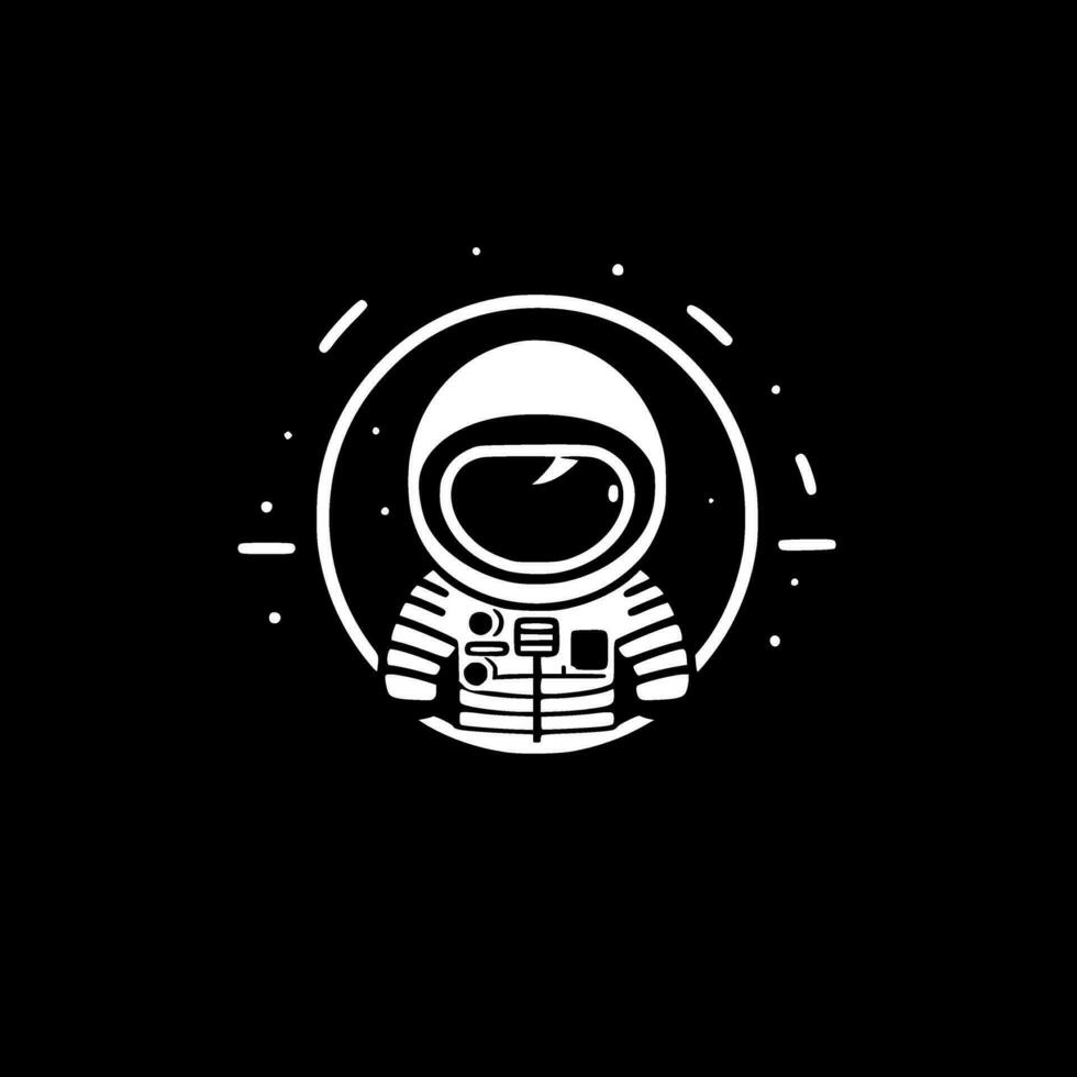 Astronaut, Minimalist and Simple Silhouette - Vector illustration