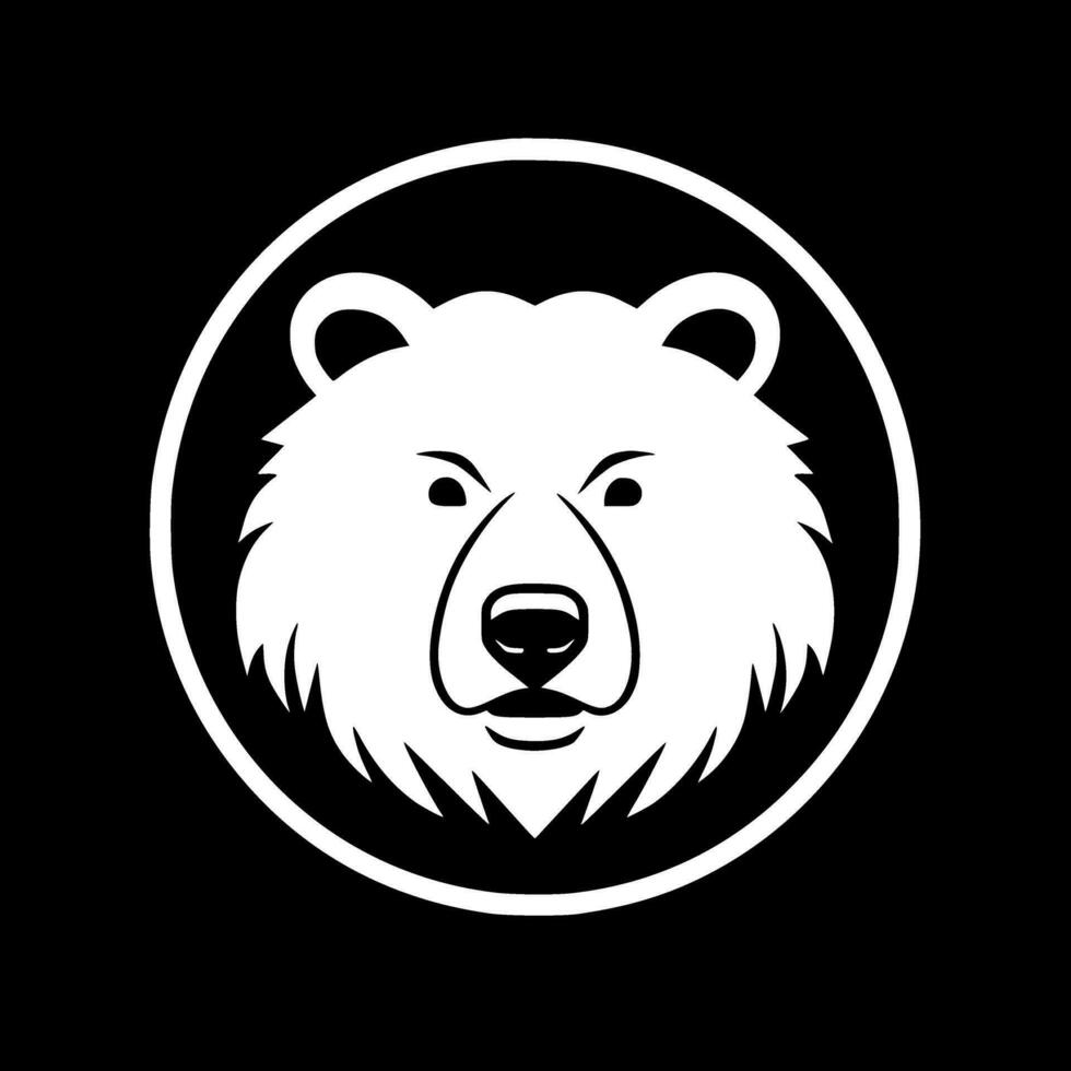 oso - negro y blanco aislado icono - vector ilustración