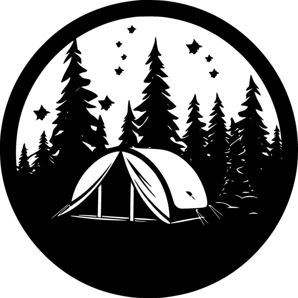 Camping - High Quality Vector Logo - Vector illustration ideal for T-shirt graphic