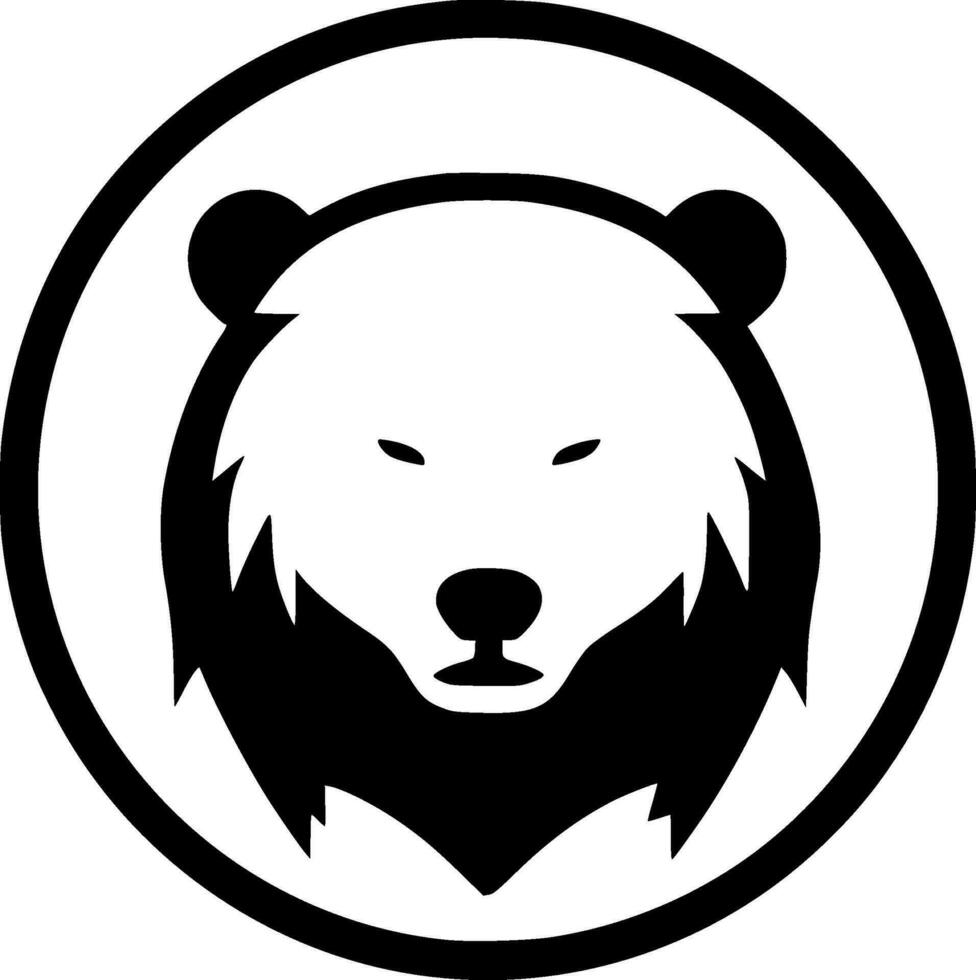 Bear - Minimalist and Flat Logo - Vector illustration