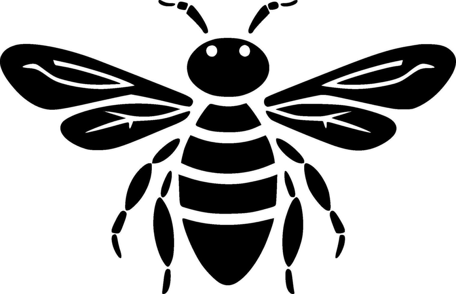 Bee - Minimalist and Flat Logo - Vector illustration