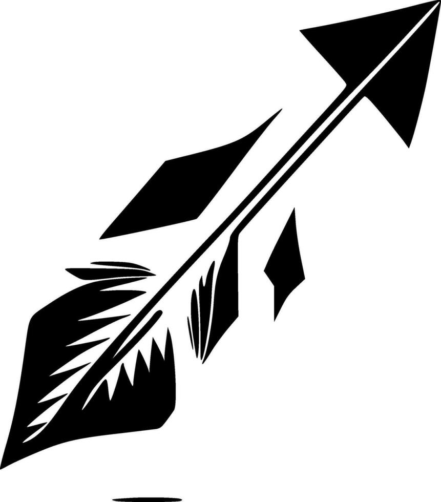 Arrow, Minimalist and Simple Silhouette - Vector illustration