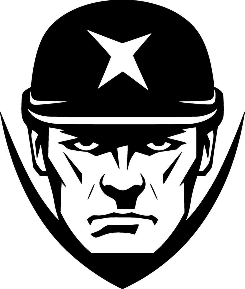 Army, Black and White Vector illustration