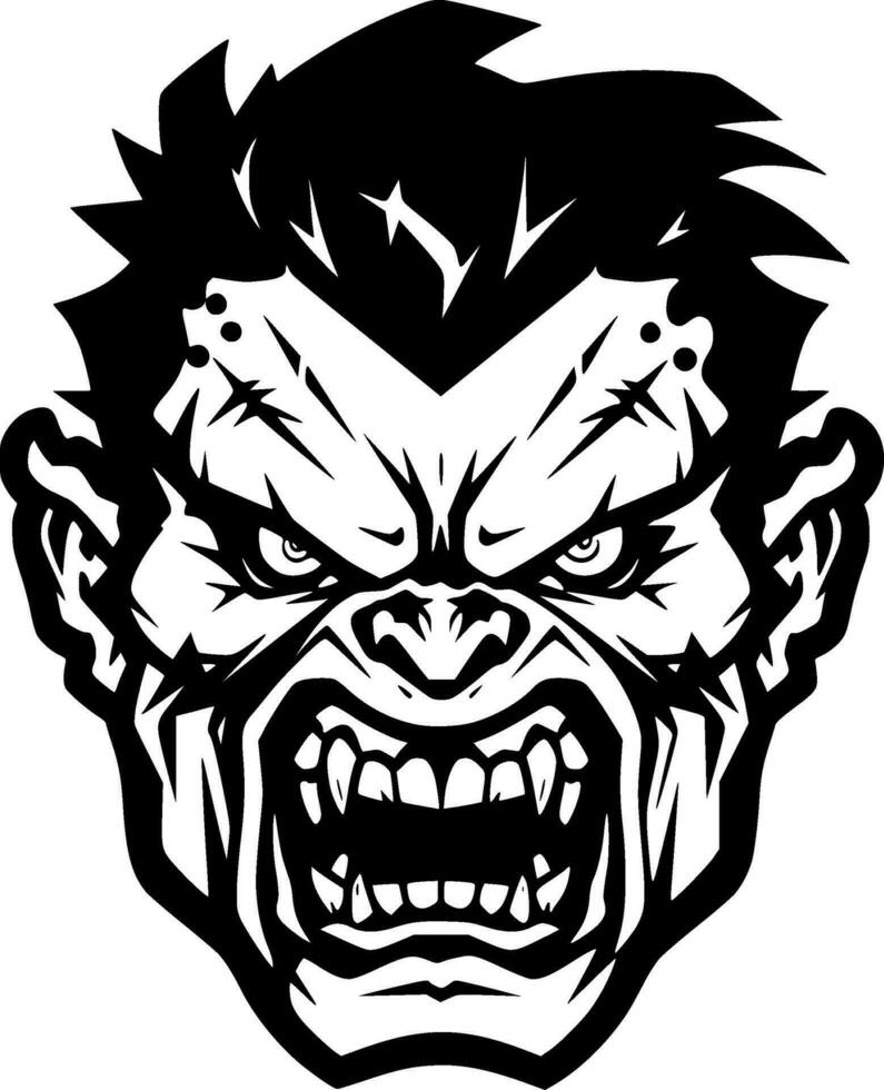 Zombie - Minimalist and Flat Logo - Vector illustration