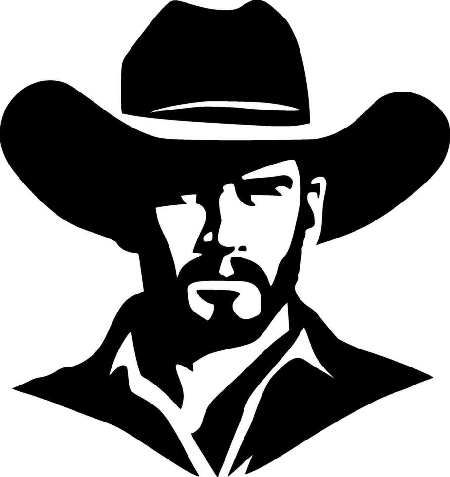 Western, Black and White Vector illustration