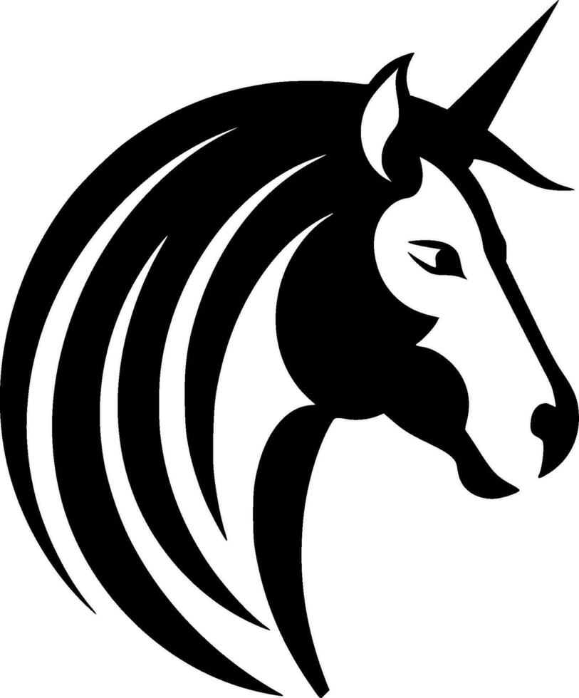Unicorn, Minimalist and Simple Silhouette - Vector illustration
