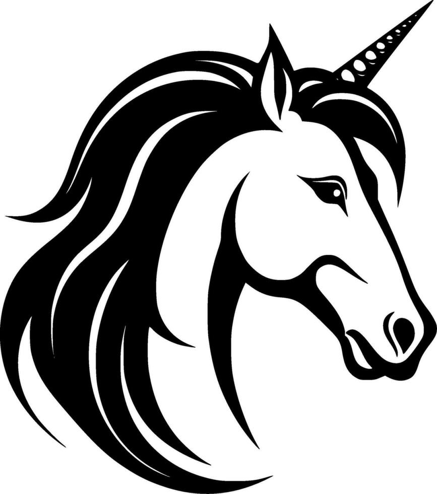 Unicorn, Minimalist and Simple Silhouette - Vector illustration